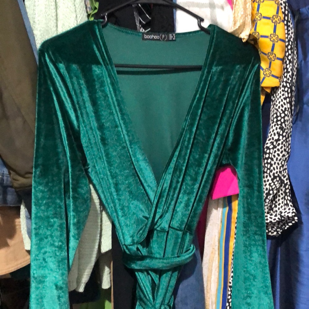 Green Velvet Dress
